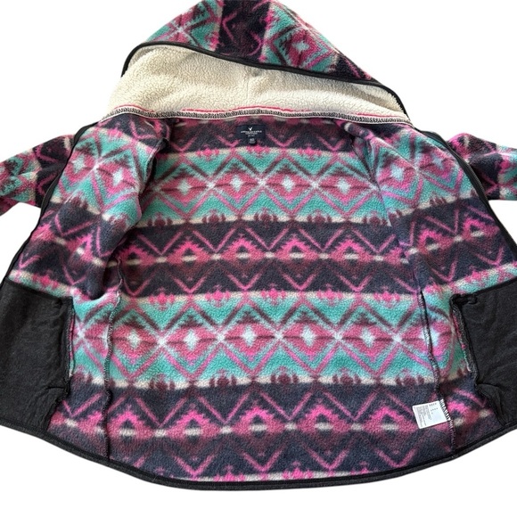 American Eagle Outfitters Women Size Medium Western Full Zip Fleece Sweater - Picture 4 of 5